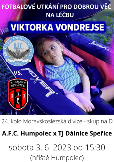 A.F.C. Humpolec x TJ Dálnice Speřice Sobota 3. 6. 2023 od 1530 (